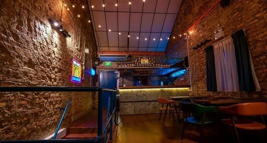 Modern board game cafe interior
